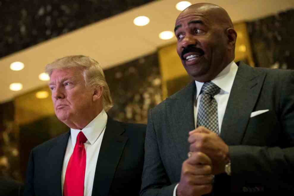 Donald Trump and Steve Harvey