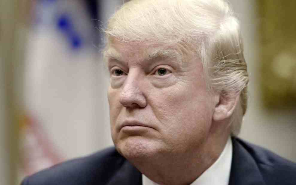 Close up of Donald Trump's face