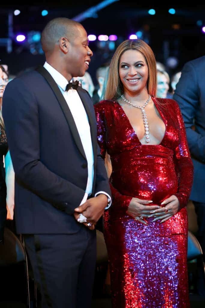 Jay Z and pregnant Beyoncé in formal wear at event