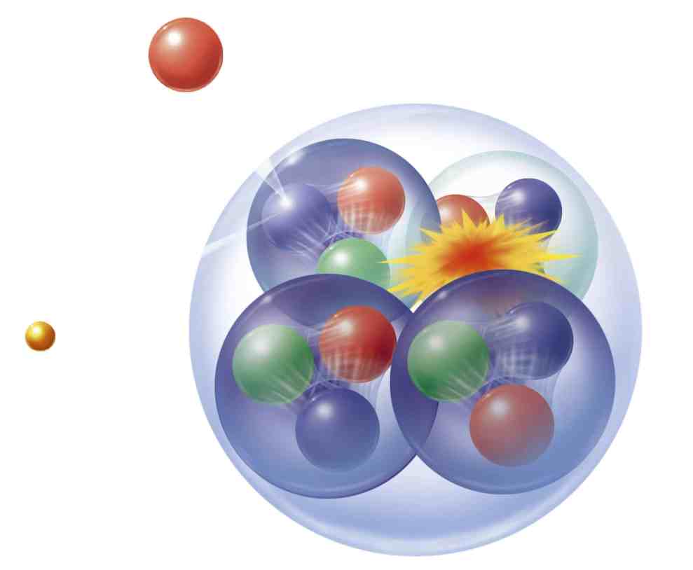 Nucleus containing two neutrons and two protons
