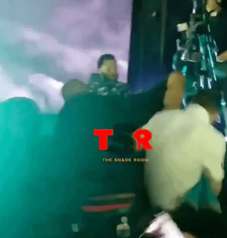 Screenshot from video of fan getting on stage with Future on Nobody Safe Tour