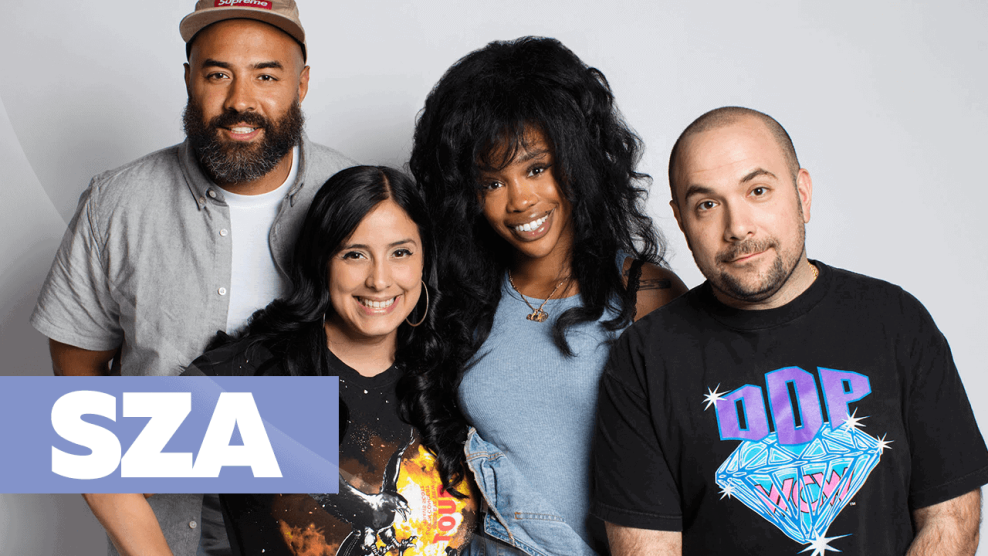 SZA with Ebro Laura Styles and Rodriguez in Hot 97 Studio