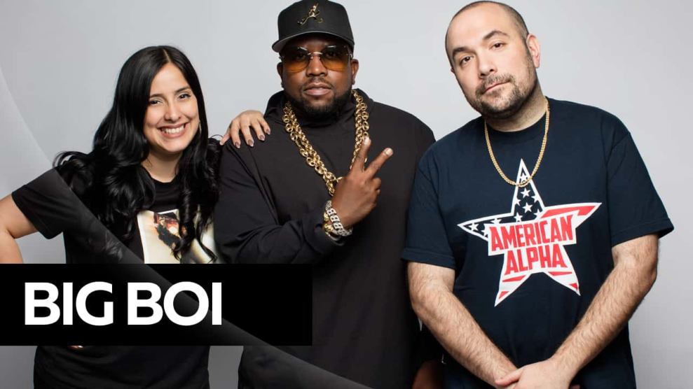 Big Boi with Laura Stylez and Rosenberg from Hot 97 Ebro in the Morning