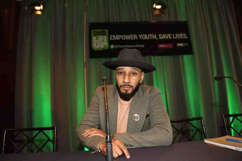 Swizz Beatz at Guns Down Life Up event