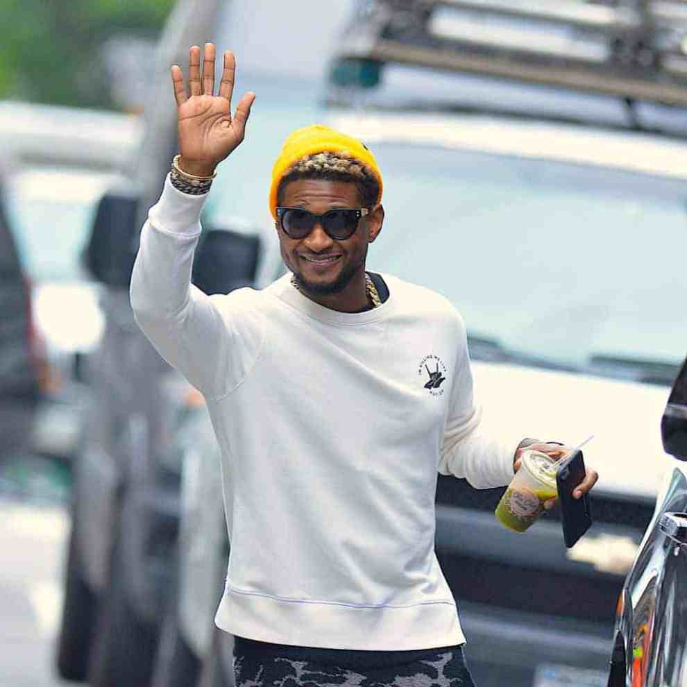 Usher seen out in Manhattan on June 16