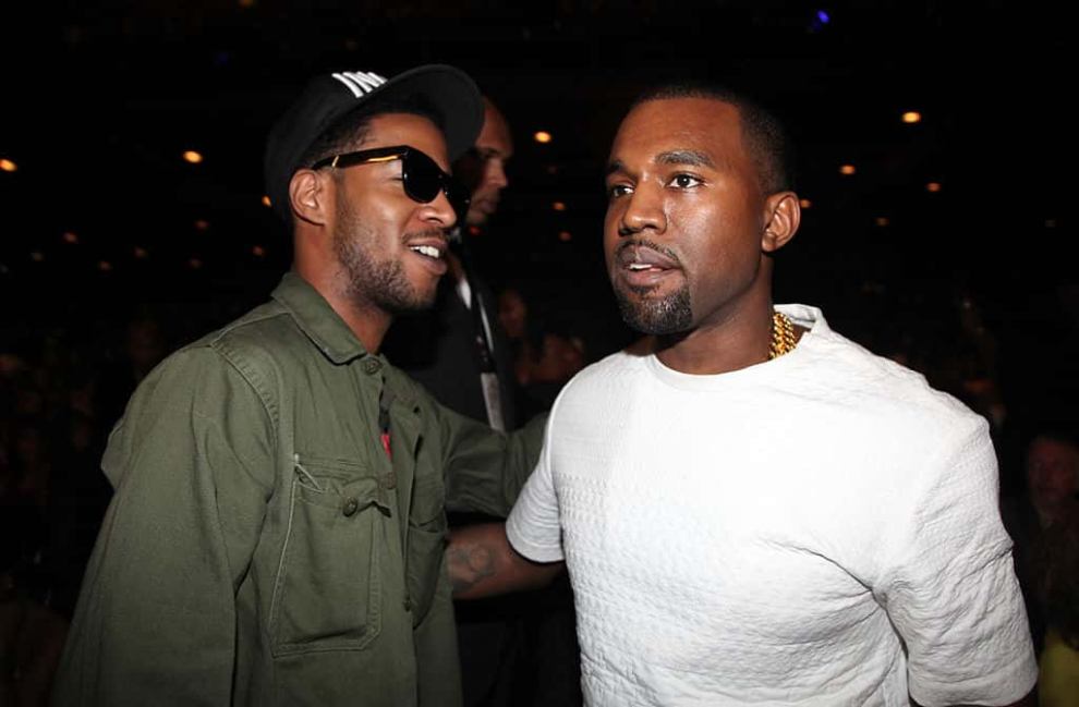 Kid Cudi and Kanye West attend the 2012 BET Awards on July 1