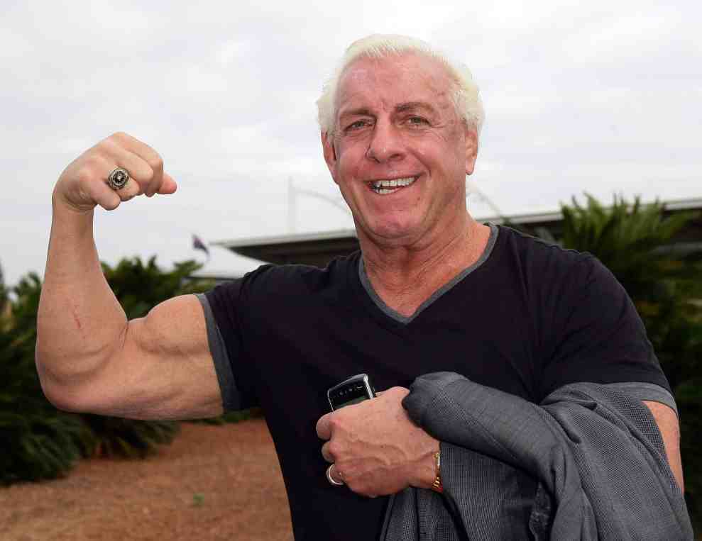 Ric Flair arrives at Sydney Airport on November 17