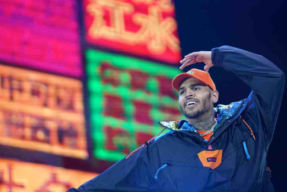 Chris Brown performs onstage at the 2017 Hot for the Holidays concert at Prudential Center on December 14