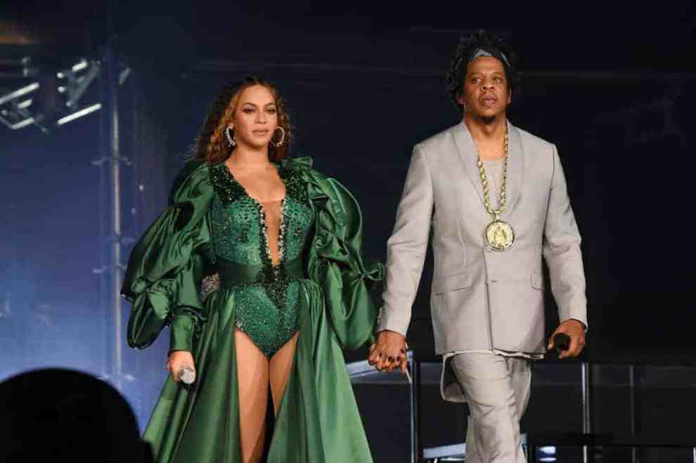 Beyonce and Jay-Z perform during the Global Citizen Festival: Mandela 100 at FNB Stadium on December 2