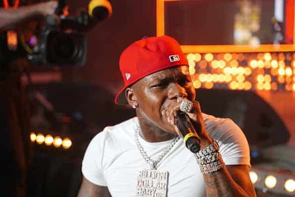 Rapper DaBaby performs on stage