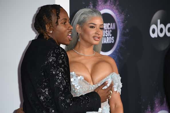 Rich The Kid and Tori Brixx arrive for the 2019 American Music Awards at the Microsoft theatre on November 24