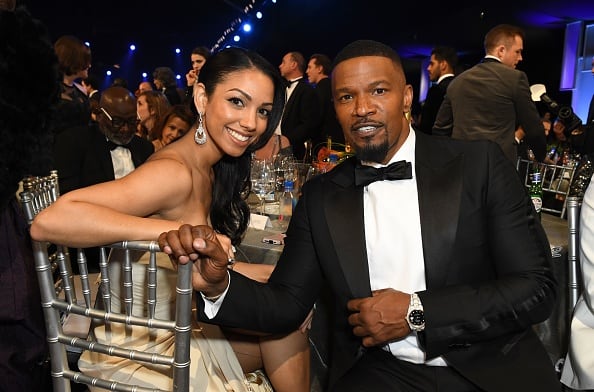 US actor Jamie Foxx and his daughter Corinne Foxx during the 26th Annual Screen Actors Guild Awards show at the Shrine Auditorium in Los Angeles on January 19