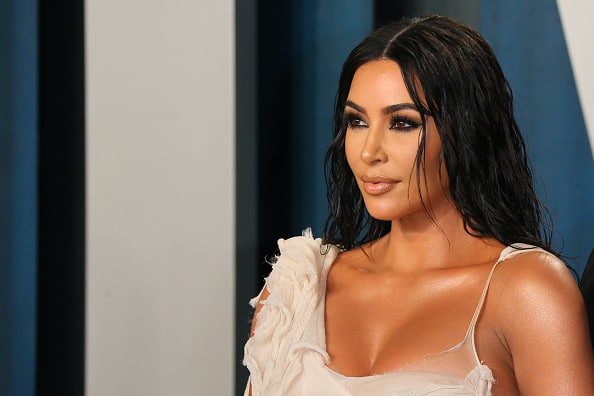 US media personality Kim Kardashian attends the 2020 Vanity Fair Oscar Party following the 92nd Oscars at The Wallis Annenberg Center for the Performing Arts in Beverly Hills on February 9