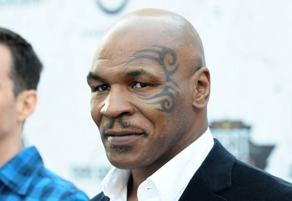 Mike Tyson attends Comedy Central's Roast of Charlie Sheen at Sony Studios on September 10