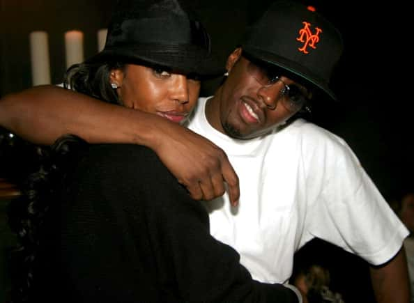 Kim porter with Diddy