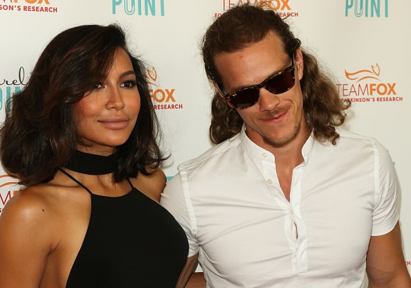 Actors Naya Rivera (L) and Ryan Dorsey (R) attend the "Raising The Bar To End Parkinson's" at Laurel Point on July 27