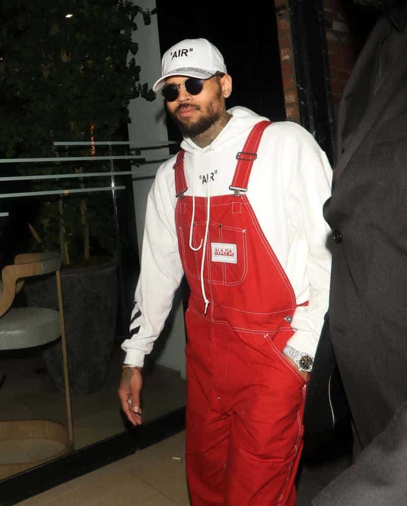 Chris Brown is seen on March 21