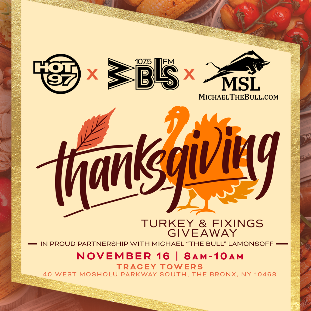 HOT 97, WBLS, and Michael Lamonsoff Give Out Hundreds of Turkey's For