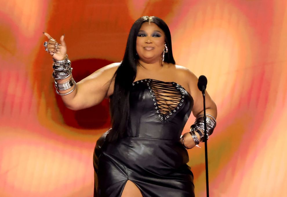 Lizzo speaks onstage during the 66th GRAMMY Awards at Crypto.com Arena on February 04, 2024 in Los Angeles, California.