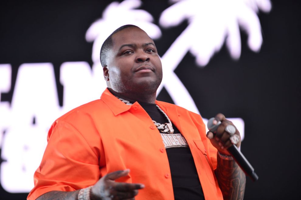 Sean Kingston performs live on stage during "Hot Summer Night" concert at FPL Solar Amphitheater at Bayfront Park on June 3, 2023 in Miami, Florida.