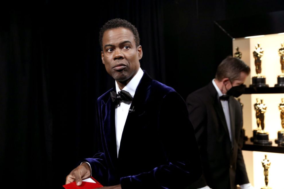 In this handout photo provided by A.M.P.A.S., Chris Rock is seen backstage during the 94th Annual Academy Awards at Dolby Theatre on March 27, 2022 in Hollywood, California.