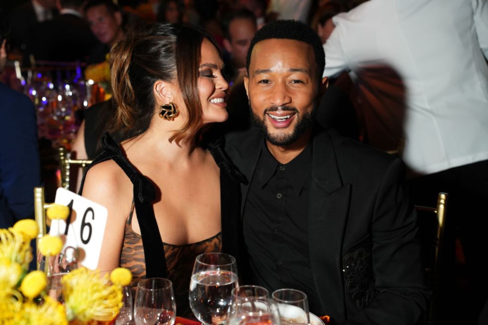 Chrissy Teigen and John Legend attend as City Harvest Presents The 2024 Gala: Magic Of Motown at Cipriani 42nd Street on April 10, 2024 in New York City.