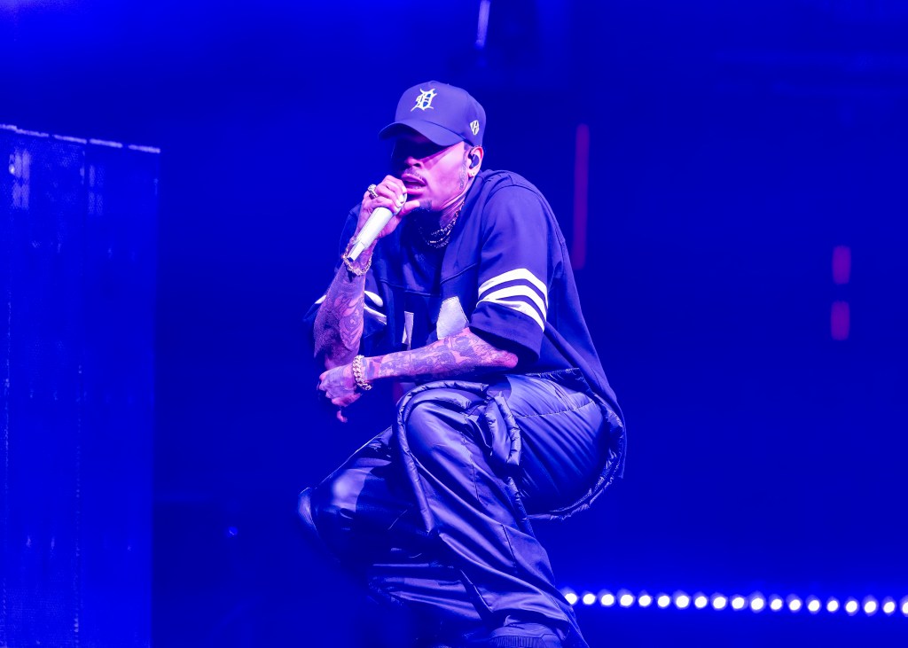 Chris Brown Stuck Mid-Air During Concert Due To Wire Malfunction