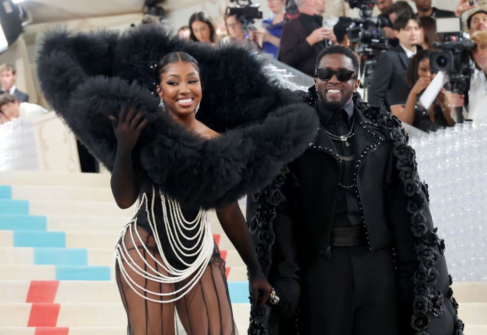 Yung Miami and Sean ‘Diddy‘ Combs depart The 2023 Met Gala Celebrating "Karl Lagerfeld: A Line Of Beauty" at Metropolitan Museum of Art on May 01, 2023 in New York City.