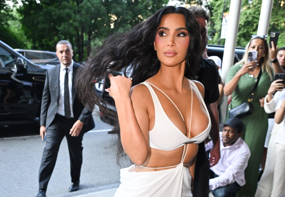 Kim Kardashian is seen on the streets of Midtown Manhattan on August 14, 2024 in New York City.