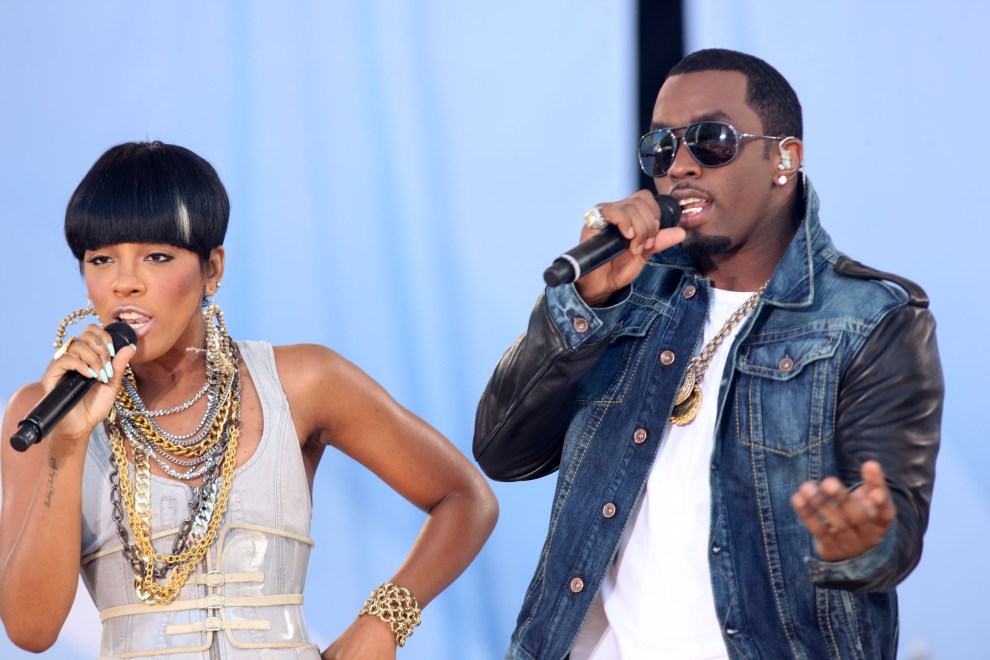 Recording artist Dawn Richard and Diddy perform on ABC's "Good Morning America" at Rumsey Playfield, Central Park on June 4, 2010 in New York City.