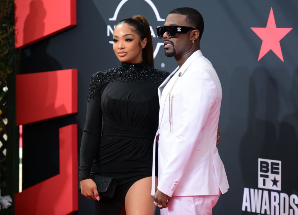 Princess Love and Ray J attend the 2022 BET Awards at Microsoft Theater on June 26, 2022 in Los Angeles, California.