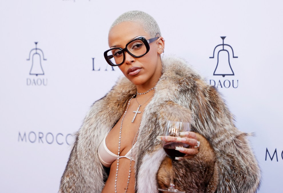 US rapper Doja Cat arrives to the Daily Front Row Fashion LA Awards 2024 at The Beverly Hills Hotel in Beverly Hills, California on April 28, 2024