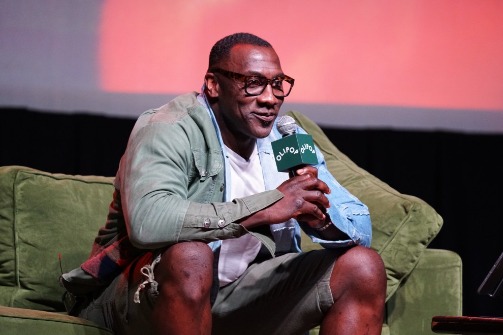 Shannon Sharpe speaks onstage during the Nightcap Summer Sessions at Buckhead Theatre on August 22, 2024 in Atlanta, Georgia.