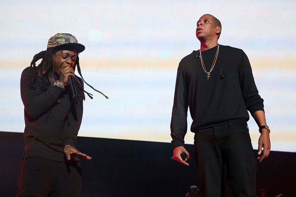 Lil Wayne and Jay Z perform during Tidal X: 1020 at Barclays Center on October 20, 2015 in the Brooklyn borough of New York City.