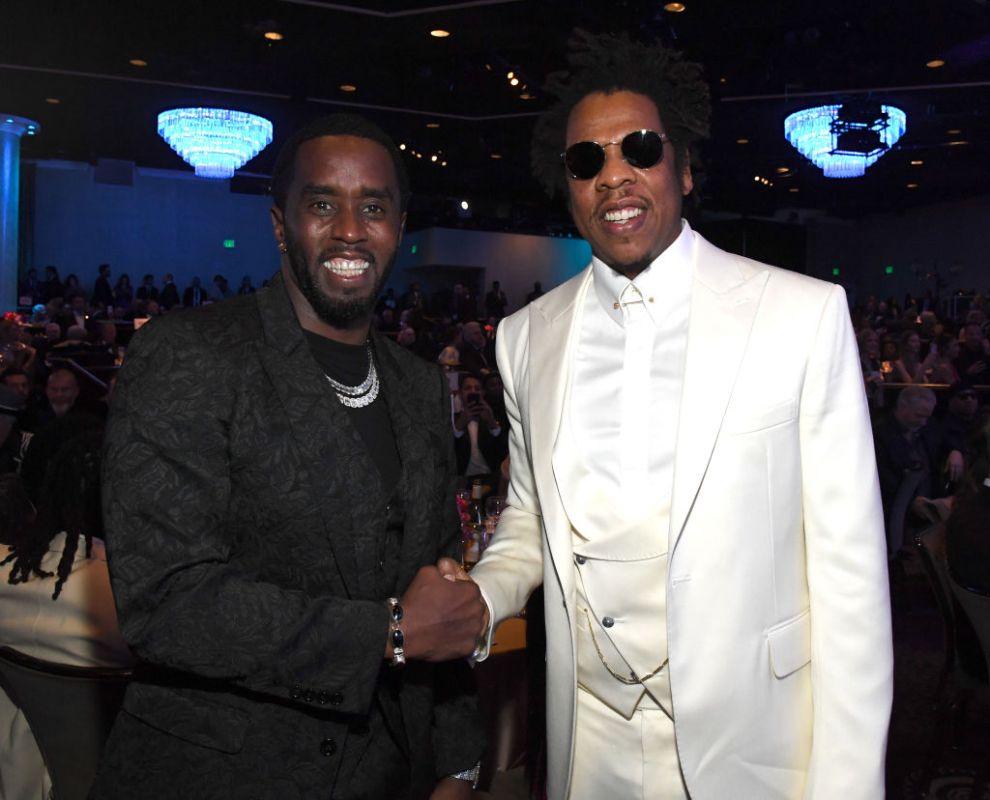 Sean 'Diddy' Combs and Jay-Z attend the Pre-GRAMMY Gala and GRAMMY Salute to Industry Icons Honoring Sean "Diddy" Combs on January 25, 2020 in Beverly Hills, California.