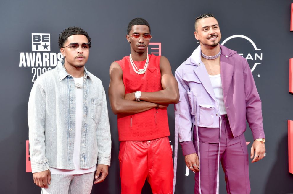 Justin Dior Combs, Christian Combs and Quincy Brown attend the 2022 BET Awards at Microsoft Theater on June 26, 2022 in Los Angeles, California.