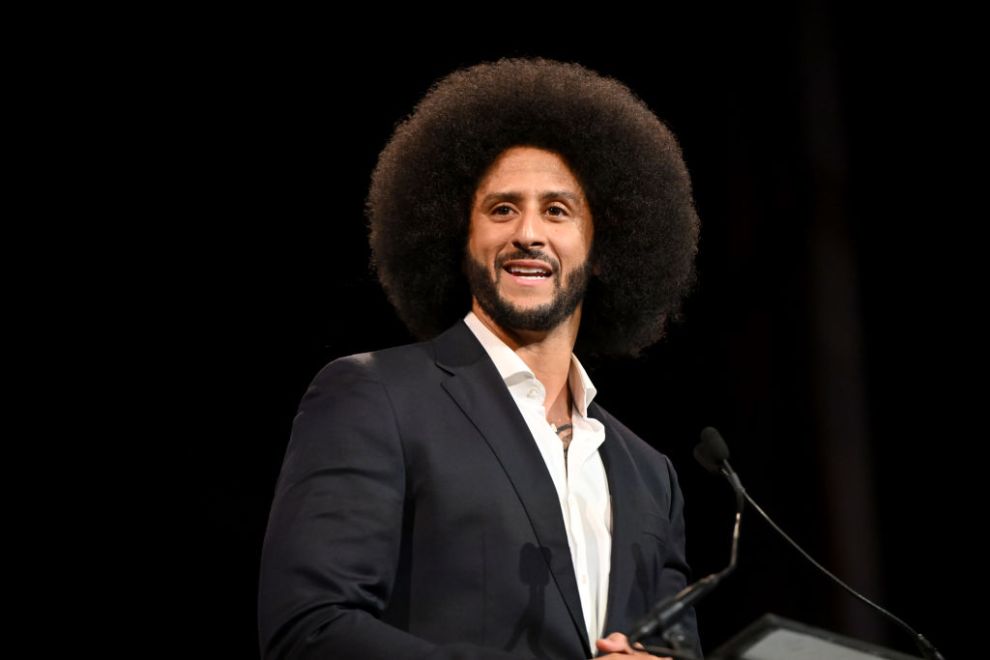 Colin Kaepernick speaks onstage during The Gordon Parks Foundation's Annual Awards Dinner And Auction Celebrating The Arts & Social Justice at Cipriani 42nd Street on May 21, 2024 in New York City.