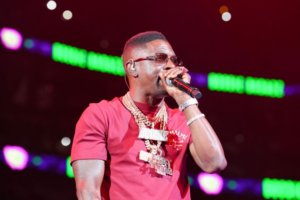 Boosie Badazz performs during the Wild 'N Out Live: The Final Lap Tour at State Farm Arena on September 19, 2024 in Atlanta, Georgia.