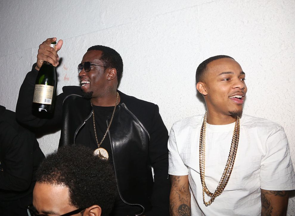 Sean 'Diddy' Combs and Bow Wow attend French Montana Pre-Grammy Party at SupperClub Los Angeles on January 24, 2014 in Los Angeles, California.