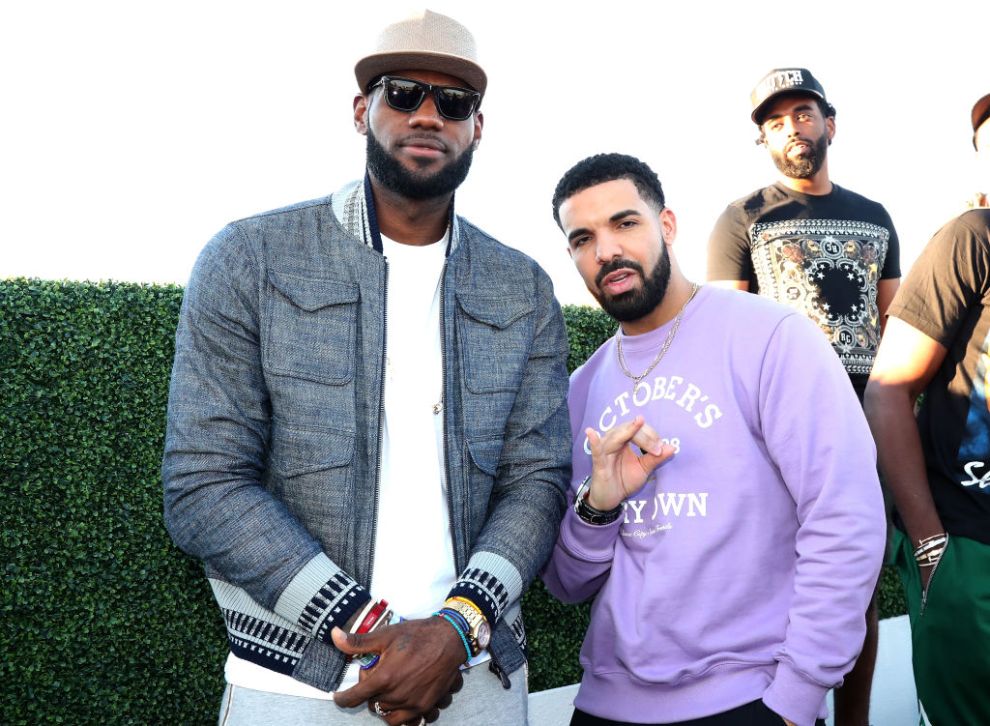 Lebron James and Drake attend the Drake And Lebron James Pool Party In Toronto For Caribana 2017 on August 5, 2017 in Toronto, Canada.