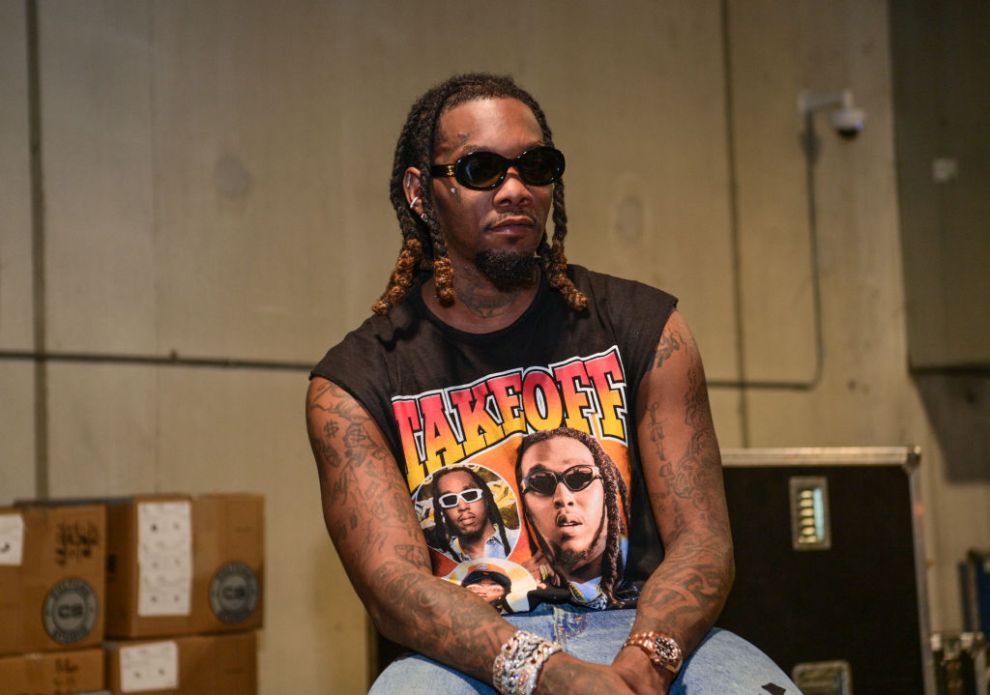 Rapper Offset backstage during Offset Set It Off Tour at Coca-Cola Roxy on April 10, 2024 in Atlanta, Georgia.