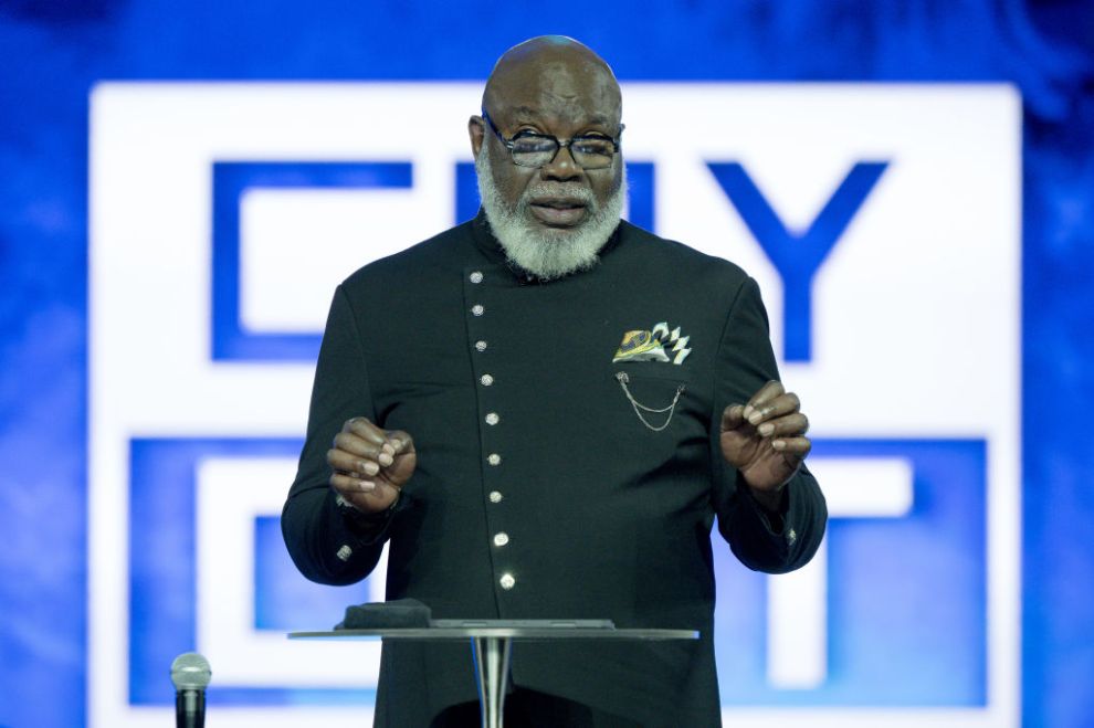 Bishop T.D. Jakes speaks on stage during day 3 of the Cry Out 2024 at George R. Brown Convention Center on June 23, 2024 in Houston, Texas.